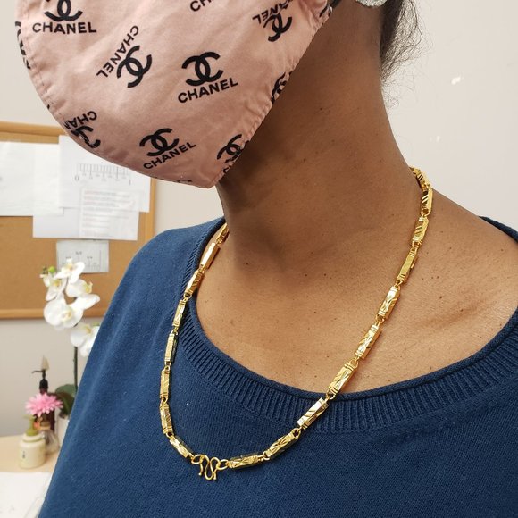 High Quality Fine Jewelry 24k Gold Plated Necklace For Men and Women - Picture 3 of 7